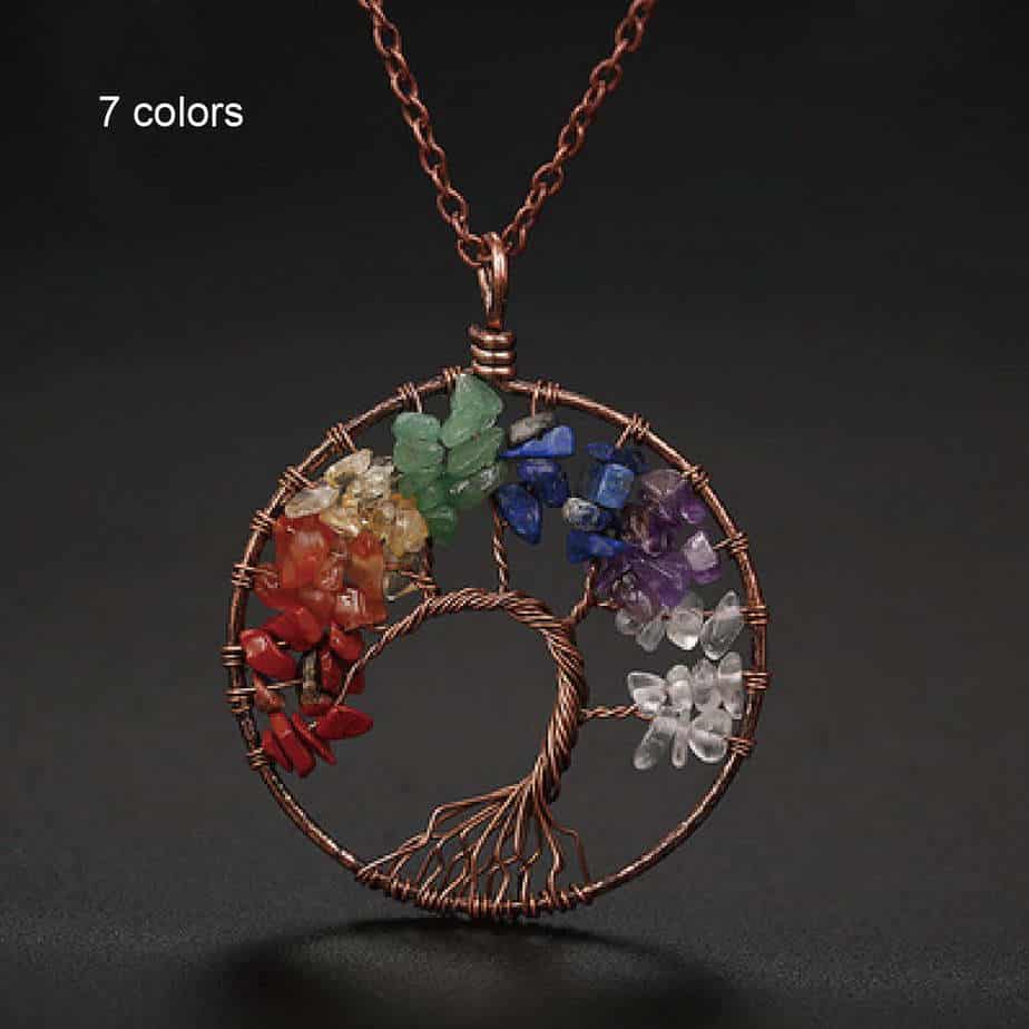 Healing Tree Crystal Pendant
